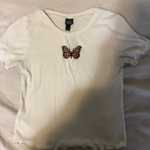 butterfly printed t shirt